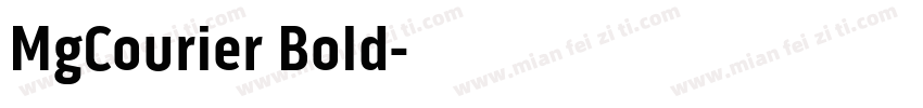 MgCourier Bold字体转换